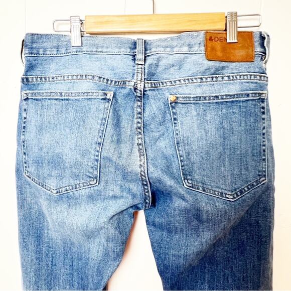 H&M &Denim Distressed Slim Low Waist Button Fly 5 Pocket Jeans Men’s 32x30 - Picture 5 of 8